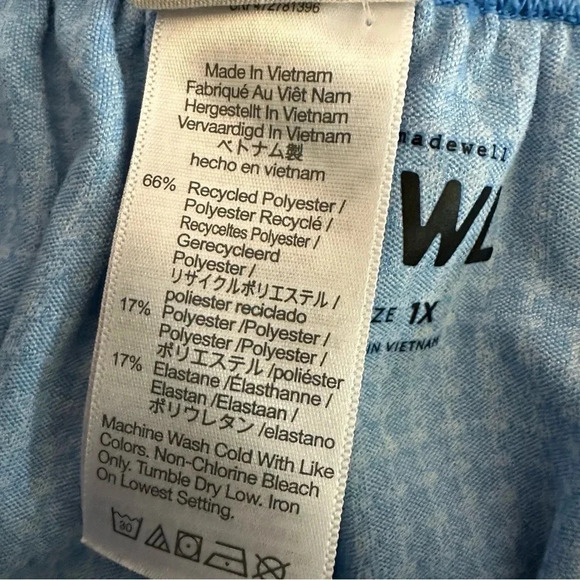 Madewell Women's Flex Wrap Skort in Gingham Ornamental Blue Size 1X NWT - Picture 8 of 9